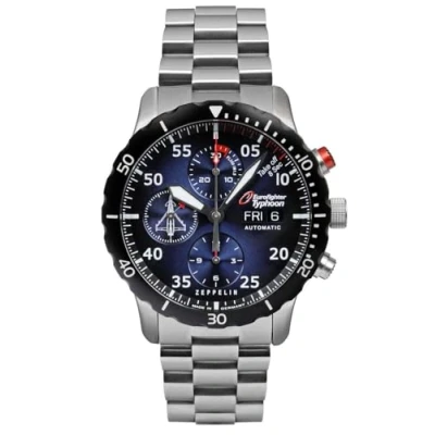 Immagine di Zeppelin, Orologio da polso, 7218M 3 Eurofighter Typhoon Automatic Limited 43mm 10ATM, Argento, (Cronografo, 43 mm)