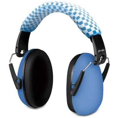 Immagine di Alecto BV71BW Paraorecchie pieghevole per bambini a partire da 18 mesi e fino 12 anni, colore: Blu