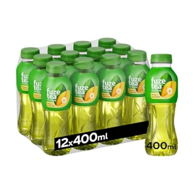 Immagine di Fuze Tea, Bevanda Rinfrescante Analcolica di Té al Gusto Mango e Camomilla, con Zuccheri ed Edulcorante 1 Confezione da 12 Bottiglie 400 ml