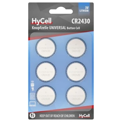Immagine di HyCell Batteria a bottone CR 2430 3 V 1 pz. Litio 6er Blister Lithium Knopfzellen CR2430