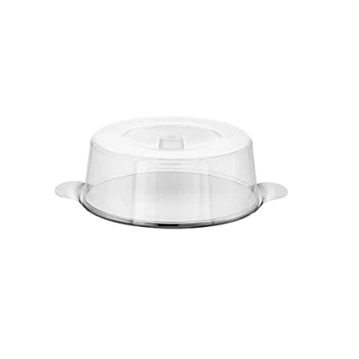 Immagine di APS cake plate with bonnet piatto per torte di alta qualità in acciaio inossidabile Made Germany resistente e impilabile 30 x 11cm, non lavabile lavastoviglie