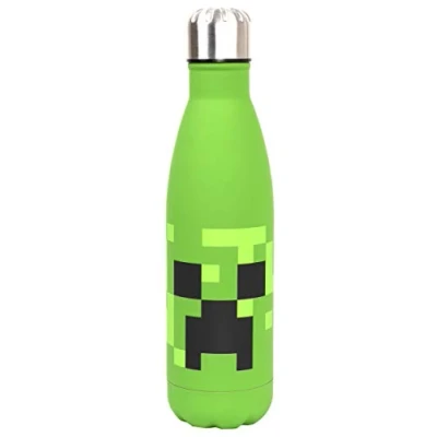 Immagine di Minecraft Borraccia in acciaio inossidabile con design verde Creeper Borracce per bambini, riutilizzabile 750 ml Merchandise