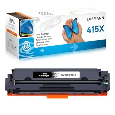 Immagine di LOSMANN 415X toner compatibile con HP 415A W2030X W2030A Cartuccia sostitutiva per Color Laserjet Pro MFP M479fdw M479fnw M479fdn M479dw M454dn M454dw M479 M454 M480f (Nero)