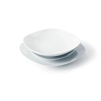 Immagine di Excelsa Square Servizio Tavola 18 Pezzi, Porcellana, Bianco