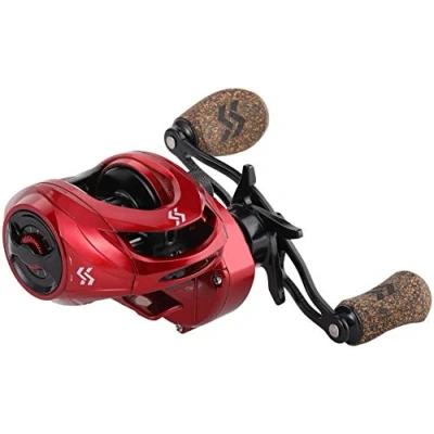 Immagine di Sougayilang Baitcasting Mulinello da pesca 8: 1 rapporto di trasmissione con sistema frenante magnetico, 9 + cuscinetto a sfera anticorrosione Baitcaster Roll Link