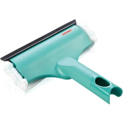 Immagine di Leifheit Window &amp; Frame Cleaner Tergivetro S Con Copertura In Microfibra, Turchese, 3.5 x 27.5 19 Cm