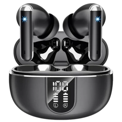 Immagine di JBMI Cuffie Bluetooth, Auricolari Bluetooth 5.3 In Ear Stereo con 4 Microfono ENC, 60 Ore Cuffiette Wireless Cancellazione Rumore, Auricolare IP7 per iPhone e Androide, Earbuds Usb C Sportive