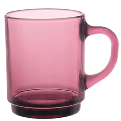 Immagine di Duralex Versailes Tazza da caffè in vetro temperato, 260 ml, confezione 6, colore: prugna, 4020JR06