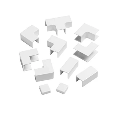 Immagine di Multipacco di accessori per canalina elettrica D Line 16 x mm, Unisci più pezzi da 11 Bianco