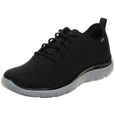 Immagine di Skechers 232394 Bkgy, Sneaker Uomo, Trim In Maglia Nera, 39.5 EU