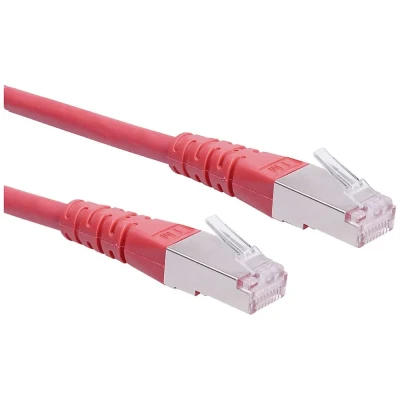 Immagine di Roline 21.15.1311 RJ45 cavo di rete, patch CAT 6 S/FTP 0.30 m Rosso (chiaro) doppia schermatura 1 pz.