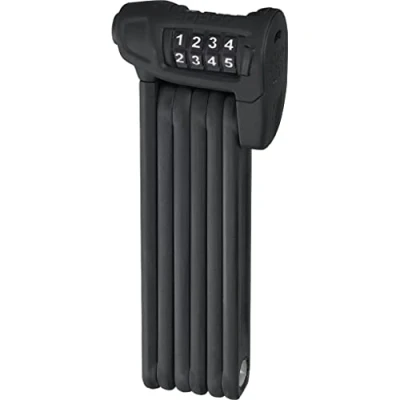 Immagine di ABUS Bordo Combo Lite 6150/85 Serratura pieghevole con borsa a combinazione ultraleggera in acciaio speciale Livello di sicurezza 6 85 cm Nero