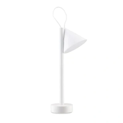 Immagine di Alessi Tsumiki ME01 W Lampada Portatile Magnetica, Batteria Ricaricabile con cavo USB C, in Metallo e Resina Termoplastica, Luce a LED 3.5W 5V, Bianco