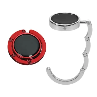 Immagine di kwmobile Set 2x Gancio Borsa da Tavolo Appendi in Alluminio Pieghevole Antiscivolo Antigraffio Appendiborsa Scrivania Max 3 kg