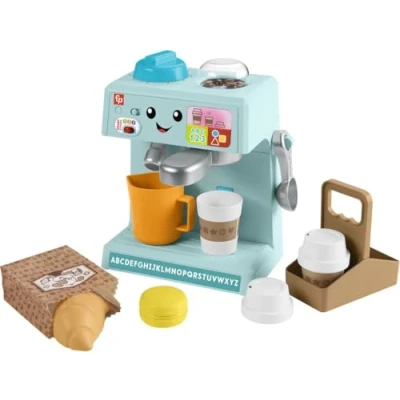 Immagine di Fisher Price HYT00 Set da barista con livelli di apprendimento e 10 pezzi, dai 18 mesi in su, versione multilingue