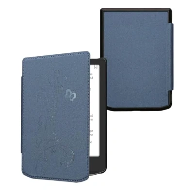 Immagine di kwmobile Custodia eReader Compatibile con Pocketbook Verse/Verse Pro/Verse Color/Vivlio Light/Light HD Cover eBook Reader Flip Case blu scuro Viticci