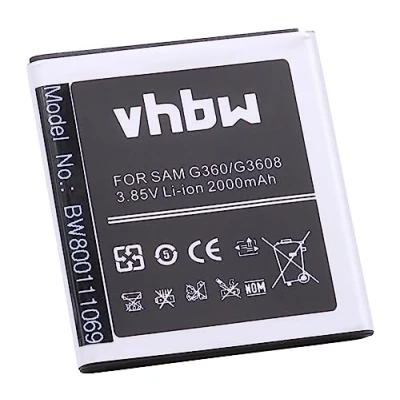 Immagine di vhbw batteria compatibile con Samsung SM G360F smartphone cellulare (2000mAh, 3,85V, Li Ion)