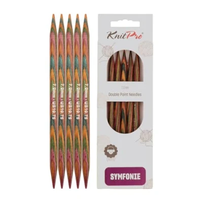Immagine di KnitPro Symfonie Ferri a Doppia Punta 15 cm x 7 mm, Colore: Multicolore