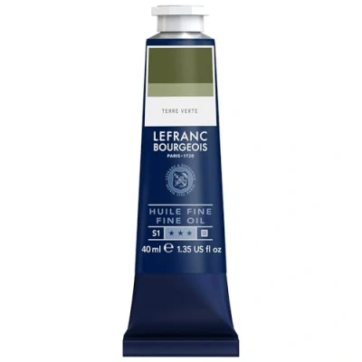 Immagine di Lefranc Bourgeois 301781 pittura a olio pregiata di ottima qualità, resistente alla luce e consistenza uniforme, tubo da 40 ml, ideale per telai, tele, tavole Terra Verde