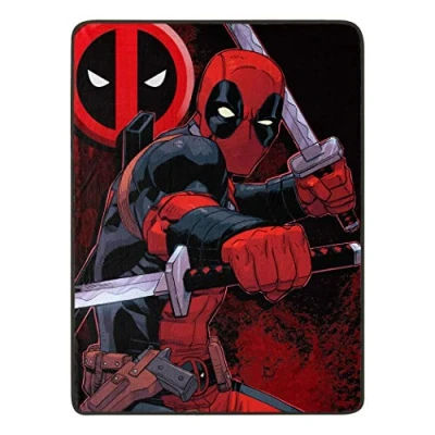 Immagine di Marvel Deadpool, Swordsman Micro Raschel, coperta da tiro 116,8 x 152,4 cm, multicolore