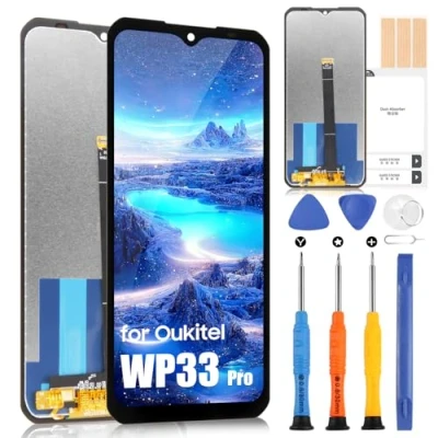 Immagine di ARSSLY Schermo LCD per Oukitel WP33 PRO Display Touchscreen Digitazer Full Assembly Sostituzione con Riparazione Kit (6,6&quot;, Nero)