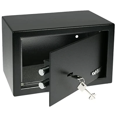 Immagine di HMF 49200 02 Cassaforte a mobile, Serratura doppia mappa, per albergo, 31,0 x 20,0 cm, di colore nero