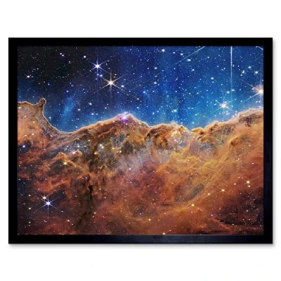 Immagine di Artery8 NASA James Webb Space Telescope Cosmic Cliffs in the Carina Nebula NGC 3372 NIRCam Image Art Print Framed Poster Wall Decor 12x16 inch