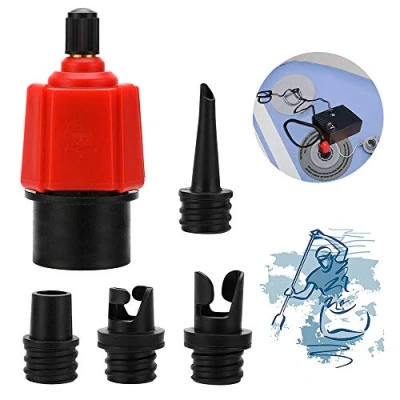 Immagine di XCOZU Kit Adattatore per valvola dell&#039;Aria Barca, gommoni, Pompa SUP, convertitore Canoa Stand up Paddle Board/Barca a Remi Gonfiabile/Letto Gonfiabile
