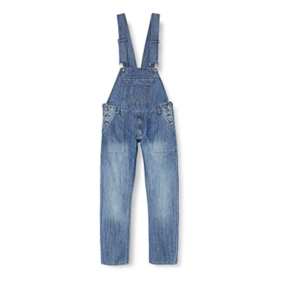 Immagine di Enzo Men&#039;s EZD390 VEN Denim Dungarees Overalls, Light Stonewash, 38