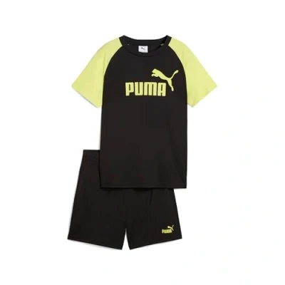Immagine di PUMA ESS No.1 Logo Poly Tee and Shorts Set B, Abiti lavorati a maglia Bambino, Black,