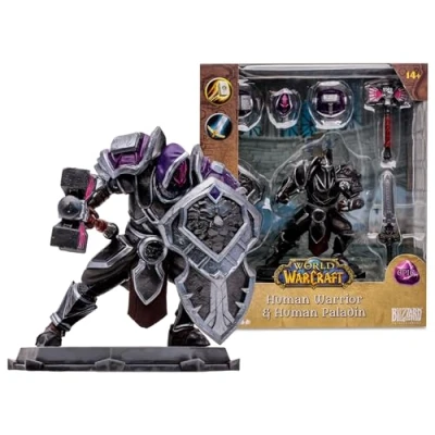 Immagine di McFarlane Toys World of Warcraft Action figure di Human: Paladin/Warrior (Epic), incredibilmente dettagliata, in scala 1:12, basata sul fenomeno globale