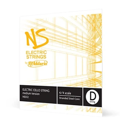 Immagine di Corda singola RE D&#039;Addario NS per violoncello elettrico, scala 4/4, tensione media