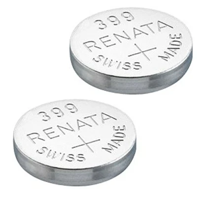 Immagine di Renata Batteria Orologio Fatto In Svizzera Tutte Le Taglie Ossido D&#039;Argento Batterie 399 (Sr927W), 2 Pezzi