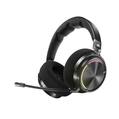 Immagine di CORSAIR VIRTUOSO MAX WIRELESS Cuffie da Gioco con Bluetooth Dolby Atmos, SoundID, Cancellazione Attiva del Rumore, Microfono di Qualità Broadcast, Driver in Grafene, per PC, Mac, PS5, PS4 Carbonio