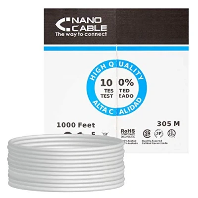 Immagine di Nanocable 10.20.0304 Flex Cavo di Rete Rj45 Cat. 5E Utp Awg24 Flessibile, Bobina 305 ms