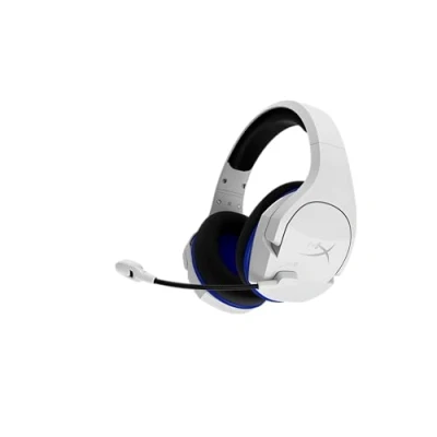 Immagine di HyperX Cloud Stinger Core Gaming Cuffie Over Ear Senza fili (via radio) Stereo Bianco, Blu regolazione del volume, Muto