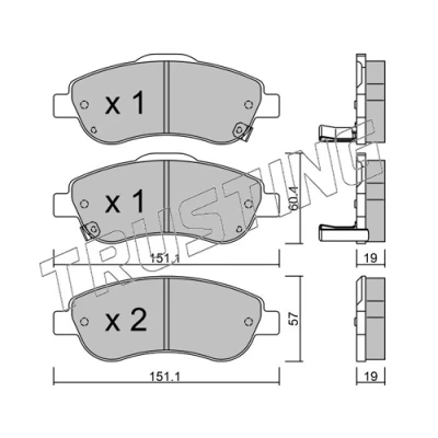 Immagine di TRUSTING 805.0 Kit pastiglie freno con segnalatore acustico usura HONDA: CR V 4, 3