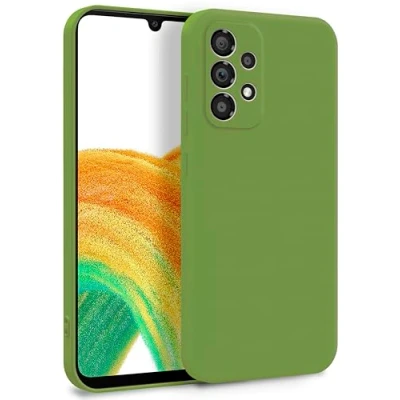 Immagine di MyGadget Cover per Samsung Galaxy A33 5G Custodia in Silicone Morbido a Doppio Strato Case con Protezione Fotocamera &amp; Fodera Interna Antigraffio Verde