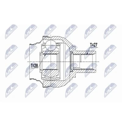Immagine di NTY NPW ME 083 Kit Giunto Omocinetico Trasmissione automatica Assale anteriore Dx MERCEDES BENZ: GLA, Classe B