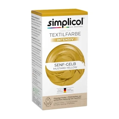 Immagine di Simplicol Colore tessile intenso, giallo senape 1027247, facile da colorare in lavatrice, confezione completa all 1, 1