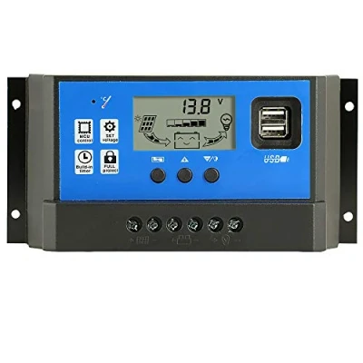 Immagine di Y&amp;H Pannello solare 60 A, 12 V/24 V, regolatore di carica, intelligente, porta USB, 5 timer controllo, display LCD