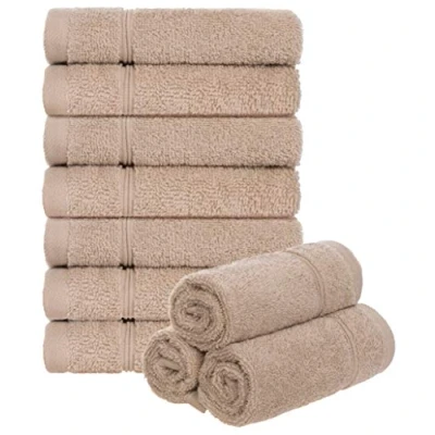 Immagine di Brandsseller Set di 10 Asciugamani per Sapone 30 x cm Asciugamano in Spugna Ospiti con Gancio Cotone 470 g/m² Bagno Casa Sabbia