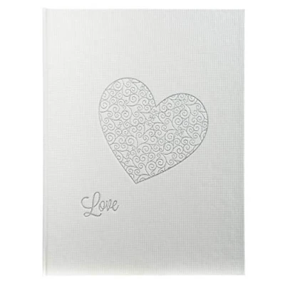 Immagine di Exacompta Harmony 4754E Libro degli Ospiti 100 Pagine 27x22 cm Verticale, Bianco con Brillantini,