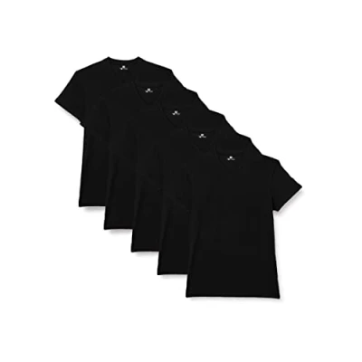 Immagine di Lower East Maglietta con scollo a V, Uomo, Nero (confezione da 5), XL