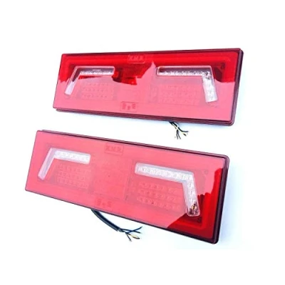 Immagine di Matel Service 2 luci posteriori a LED, 5 funzioni, con effetto neon, 12 V, 24 per trattore, escavatore, camion