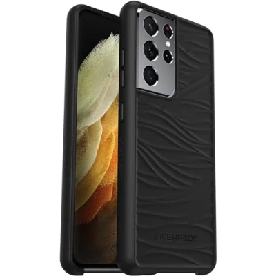 Immagine di Otterbox cover per Samsung Galaxy S21 5G LifeProof Wake, resistente a shock e cadute fino 2 metri, sottile protettiva, progettata in modo sostenibile da plastica riciclata oceani, Nero