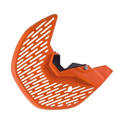 Immagine di POLISPORT 8158500003 Forcella inferiore e protezione disco MX in plastica resistente agli urti all&#039;abrasione compatible avec les motos KTM a colori Arancia