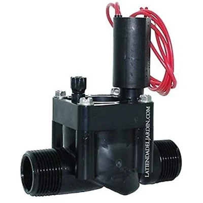 Immagine di Suinga ELETTROVALVOLA A irrigazione ELETTRICA 1&quot; 24V PGV 100MM Hunter. Filettatura maschio. Funziona con qualsiasi programmatore di automatico elettrico, nero