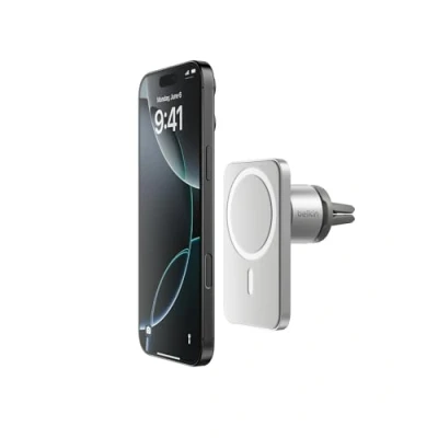 Immagine di Belkin PRO Supporto da auto per bocchette dell&#039;aria con MagSafe modelli di iPhone 13 (Mantiene tutti i agganciati magneticamente durante la guida)