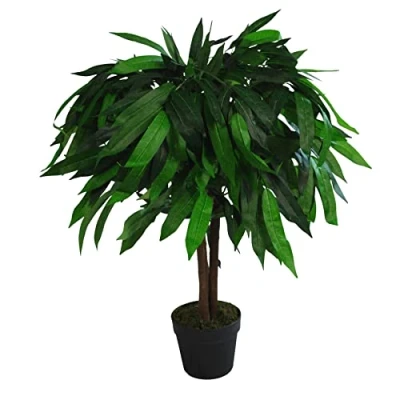 Immagine di Leaf Design UK Pianta di mango artificiale, 80 cm, colore: verde